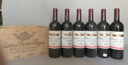 null LOT DE 13 BOUTEILLES:
- 6 bouteilles Château Croizet Bages, Pauillac, 2004 (2...