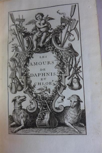 LONGUS Les Amours Pastorales de Daphnis et Chloé. s.l.n.n., 1745; in-12 veau marbré...