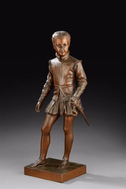 null D'après François Joseph BOSIO (1768-1845)

Henri IV enfant

Bronze à patine...