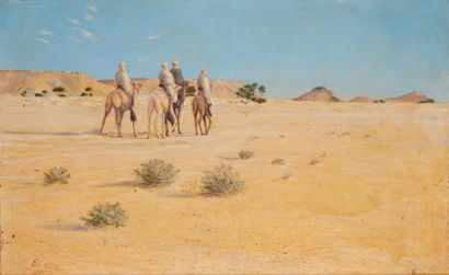 null Ecole ORIENTALISTE de la fin du XIXe siècle

Caravanes de chameaux dans le désert...