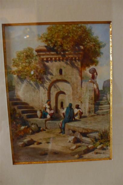null Louis TESSON (1820-1870)

Orientales près d'une fontaine

Aquarelle, signée...
