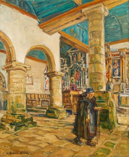 null Germain DAVID-NILLET (1861-1932)

Bretonne dans une église 

Huile sur toile...