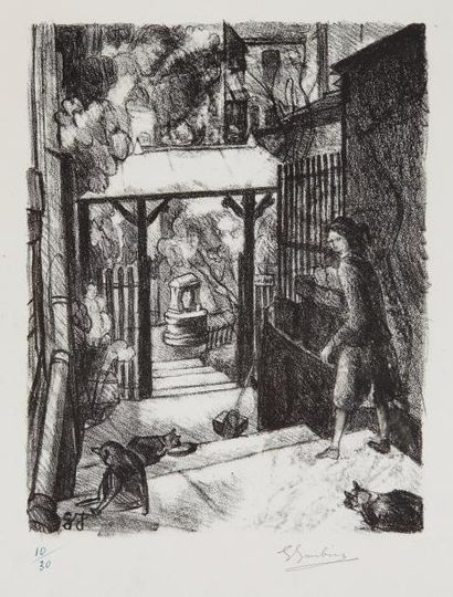 null Georges JOUBIN (1888-1983)

Ruelles animées de personnages

Deux lithographies,...