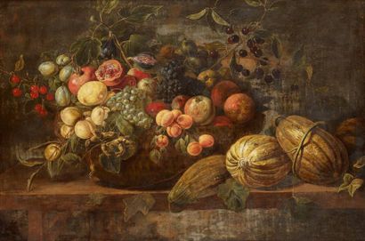 null Ecole ITALIENNE du XVIIe siècle

Nature morte aux fruits

Huile sur toile (rentoilage...