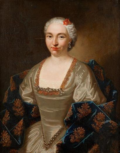 null Ecole FRANCAISE vers 1730, entourage d'Henri Millot 

Portrait de dame à mi-corps

Huile...