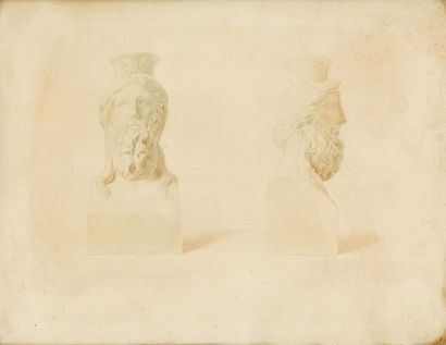 null Ecole FRANCAISE du XIXe siècle

Etude d'un buste d'homme barbu d'après l'Antique...