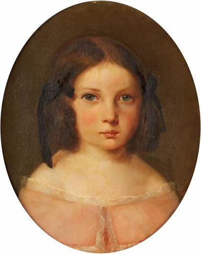 null École FRANCAISE du XIXe siècle

Portrait de Berthe Morlet à la robe rose

Huile...