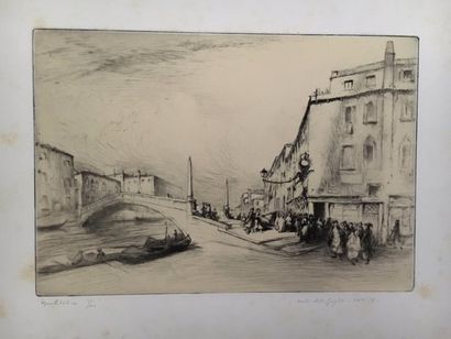null Edgar CHAHINE (1874-1947)

Venise, ponte delle Guglie, 1922, eau-forte et pointe...