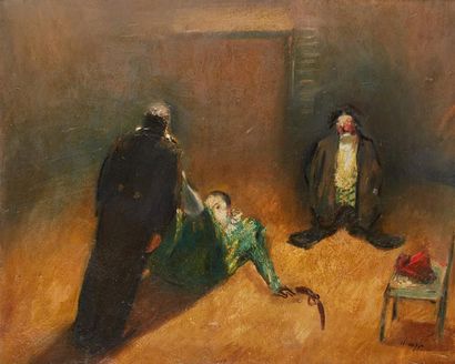 null Edmond HEUZE (1884-1967)

Trois clowns en piste

Huile sur toile signée en bas...
