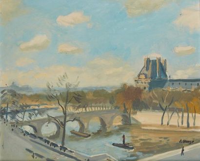 null Edmond HEUZE (1884-1967)

Vue du pavillon du Louvre et des Tuileries

Huile...