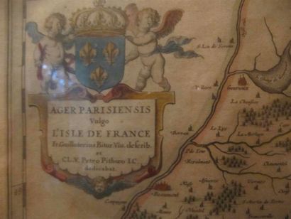 null Carte de l'île de France, gravure, aquarellée.

XVIIIe siècle

46 x 42 cm