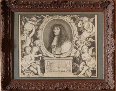 null Nicolas de POILLY d'après MIGNARD

Portrait en buste de Louis XIV, gravure

Cadre...