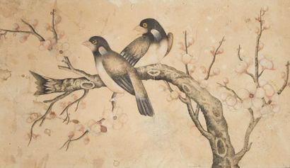 null Ecole CHINOISE du XIXe siècle

Peinture à l'encre et aquarelle sur papier encadrée...