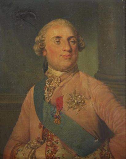 null D'apres Joseph-Siffrede DUPLESSIS (1725-1802)

Portrait de Louis XVI en buste

Huile...