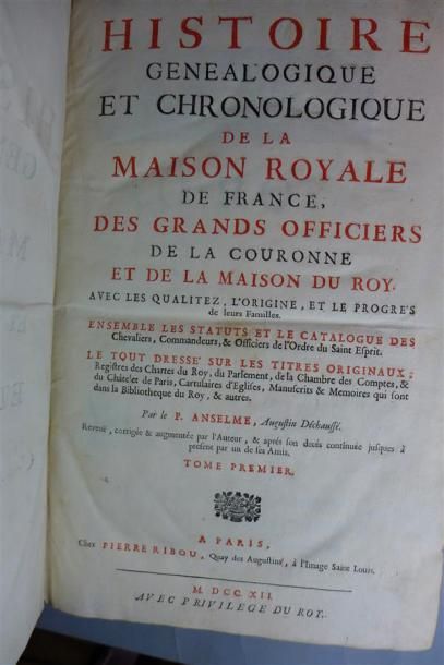 null GENEALOGIE. Histoire Généalogique et Chronologique de la Maison Royale de France......