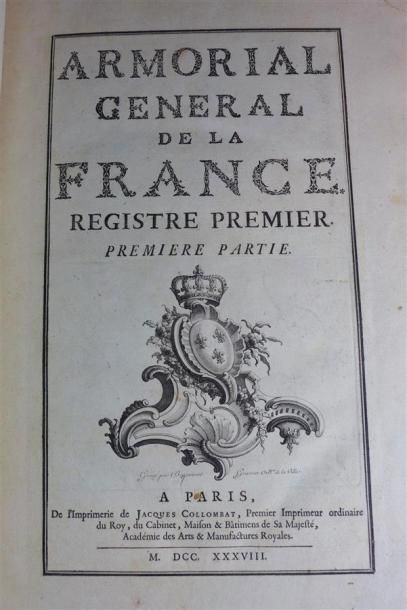 null HOZIER (les d') : Armorial général de la France. Paris, J. Collombat 1738-1742...