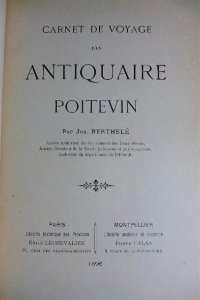 null POITOU :

- La Tradition en Poitou et Charente. Paris, 1897 ; in-8°, demi chag....