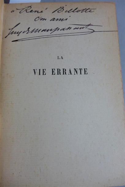 null MAUPASSANT: La Vie errante. Paris, Ollendorff, 1890 ; in-12, demi chag. rouge,...