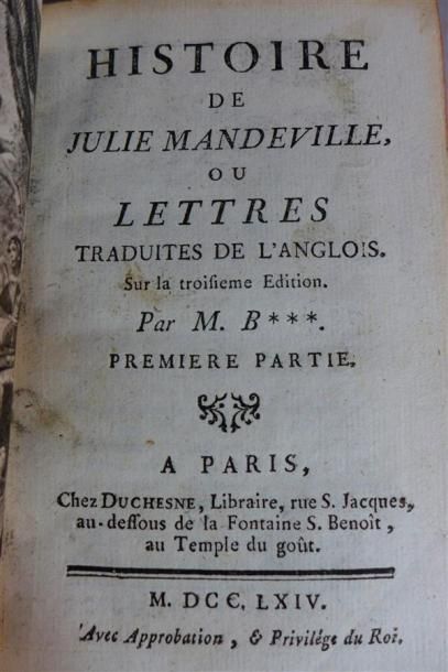 null BROOKE (Frances) : Hist. de Julie Mandeville, ou Lettres Traduites de L'Anglois....