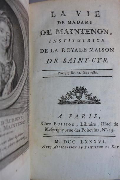 null [CARACCIOLI] : la Vie de Madame de Maintenon... Paris, Buisson, 1786; in-12,...