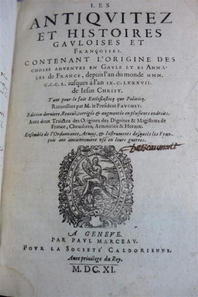 null - DU VERDIER : Les Images des dieux des anciens. Lyon, Honorat, 1581 ; in-4°...