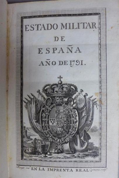 null [ESPAGNE]. Estado militar de España Año de 1791. S. l. [Madrid], En la Imprenta...