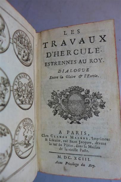 null - [ LE NOBLE ] : les Travaux d'Hercule, Estrennes au Roy. Paris, 1693 ; treize...