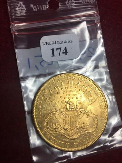 null U.S.A
Pièce d'or de 20 Dollars (1907).