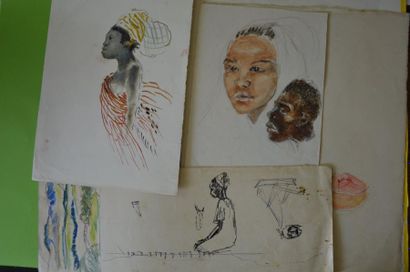 null Philippe DAUCHEZ (1900 - 1984)

[SENEGAL] Lot de portraits et croquis

Aquarelle,...