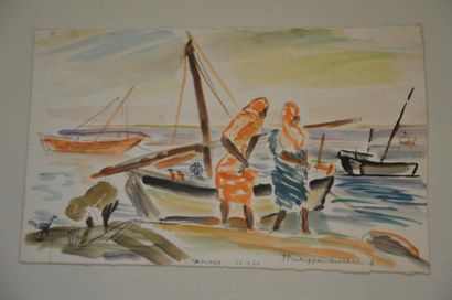 null Philippe DAUCHEZ (1900 - 1984)

[MADAGASCAR]Femmes et bateaux. Annoté « Majunga-...