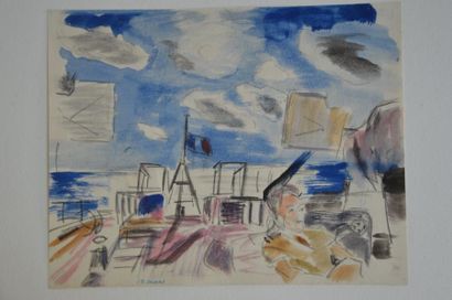 null Philippe DAUCHEZ (1900 - 1984)

4 dessins :
[MOQUEUSE] Détente sur le pont (daté...