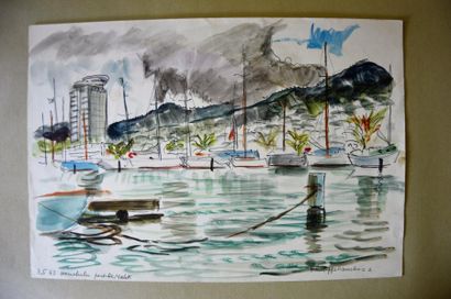 null Philippe DAUCHEZ (1900 - 1984)

4 dessins :
[HAWAÏ] Port (annoté « Entrée d'Honolulu-Vue...