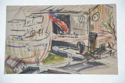 null Philippe DAUCHEZ (1900 - 1984)

11 dessins :
[BOMBAY] Cargo au bassin, croquis...
