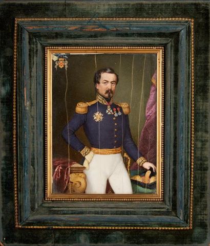 École Française du XIXe siècle Portrait du Général de Négrier
Gouache sur ivoire...