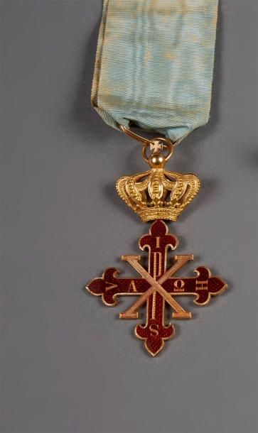 ROYAUME DES DEUX SICILES Ordre Constantinien de Saint-Georges. Ensemble de grand...