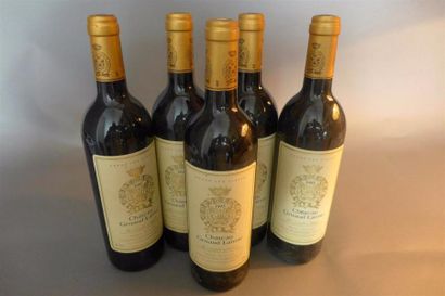 5 bouteilles du Château GRUAUD LAROSE, 1er...