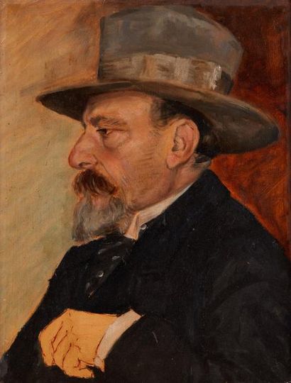 null Jean PATRICOT (1865-1928)

Portrait d'Edmond Tapissier

Huile sur papier.

46...
