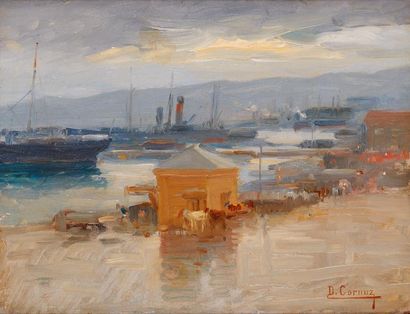 null Désiré CORNUZ (1883-1914)

Le port, Alger ?

Huile sur toile, signée en bas...