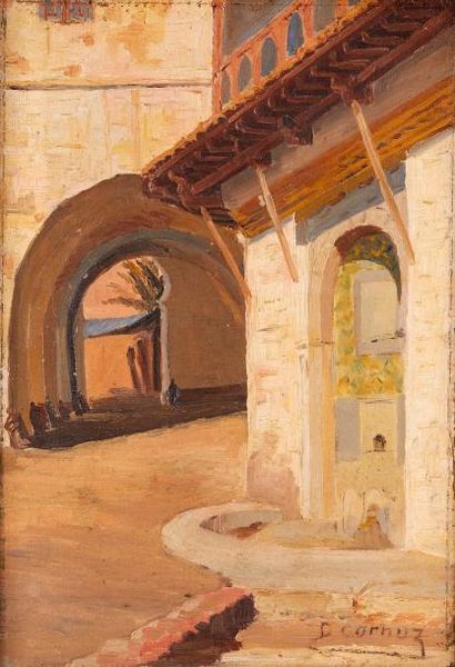 null Désiré CORNUZ (1883-1914)

Fontaine dans la kasbah d'Alger

Huile sur toile,...
