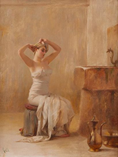 null Théodore RALLI (1852-1909)

Femme à sa toilette, Egypte

Huile sur toile, signée...