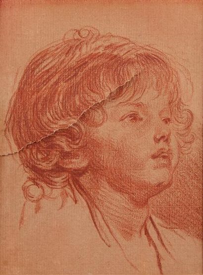 null Entourage de Jean-Baptiste GREUZE (1725-1805)

Tête d'enfant

Sanguine (déchirure).

14...