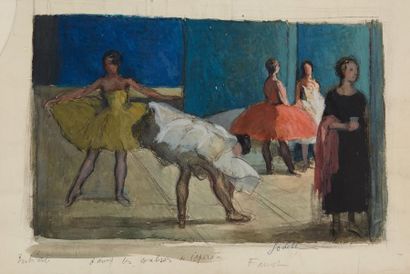 null Emmanuel JODELET (1883-1969)

Dans les coulisses de l'Opéra

Aquarelle, mine...