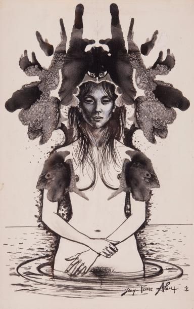 null Jean Pierre ALAUX (1925-1982)

Femme nue en buste

Lavis d'encre, signé en bas...