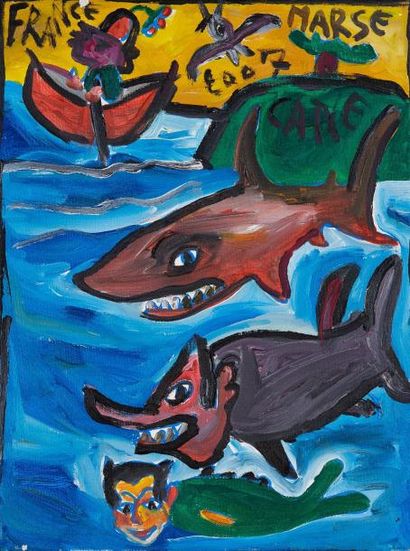 null JABER (1938)

Le requin et Sarkozy...

Huile sur toile datée en haut au centre...
