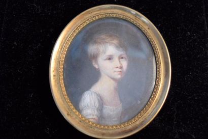 null Ecole française du début du XIXe siècle

Portrait de jeune fille à la robe blanche

Gouache...