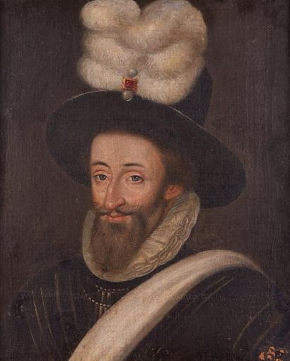 null Ecole FRANCAISE du XVIIe siècle

Portrait d'Henri IV au panache blanc

Hule...