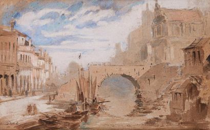 null Jules DIETERLE (1811-1889)

Vue d'un canal Venise

Aquarelle, encre brune et...