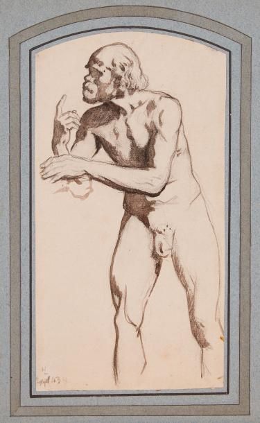 null Henri LEHMANN (1814-1882)

Etude de figure masculine

Pierre noire et lavis...