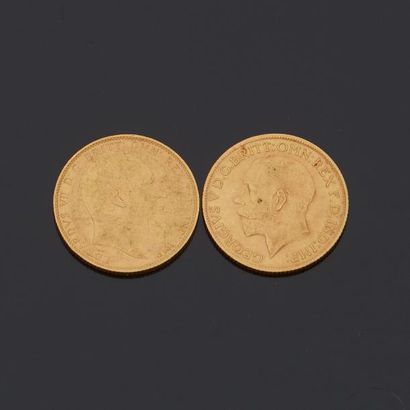 null ANGLETERRE

Deux pièces d'or, Edouard VII 1905 et 1915