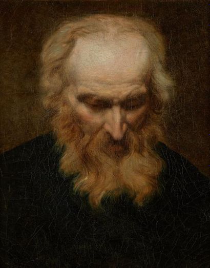 École Française du XIXe siècle Portrait d'homme barbu
Huile sur toile (cachets de...